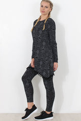 Grey Print Loungewear Set - Haylee