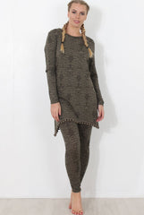 Khaki Print Loungewear Set - Haylee