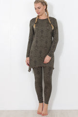 Khaki Print Loungewear Set - Haylee