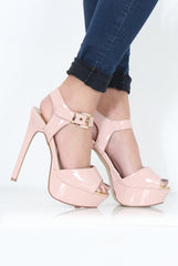 Nude PU High Heels - Hazel