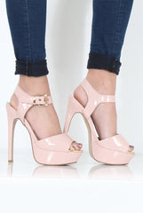 Nude PU High Heels - Hazel