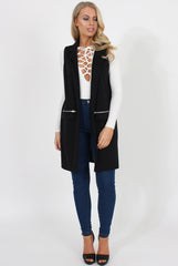 Black Sleeveless Blazer - Heidi