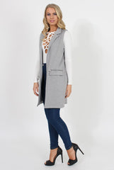 Grey Sleeveless Blazer - Heidi