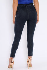 Black Mid Wash Deep Hem Jeans - Pipper