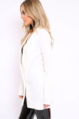 White Two Button Blazer - Hilary