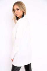 White Two Button Blazer - Hilary