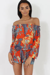 Red Print Co-Ord Set - Hilda