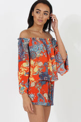 Red Print Co-Ord Set - Hilda