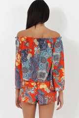 Red Print Co-Ord Set - Hilda