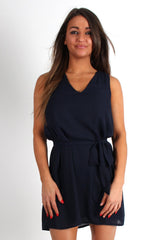 Hillary Blue V Front Shift Dress