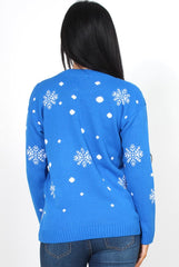 Holy Blue Penguin Christmas Jumper