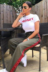 White Honey Slogan T-shirt - Kolby