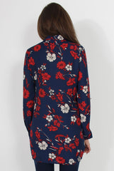 Hope Navy Floral Print Shirt