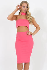 Bright Pink Two Piece with Choker - Hope