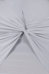 Grey Knotted Detail Body-con Skirt- Ibiza