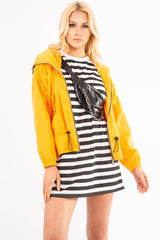 Mustard Zip Front Rain Jacket - Idalie