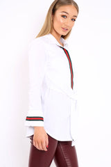 White Stripe Shirt Dress - Idella