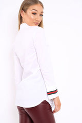White Stripe Shirt Dress - Idella
