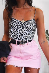 Pink Denim Mini Skirt - Harbor
