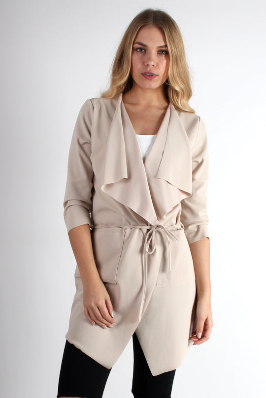 Imogen Beige Waterfall Jacket