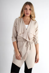 Imogen Beige Waterfall Jacket