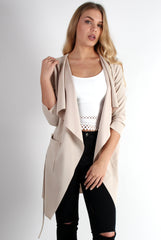 Imogen Beige Waterfall Jacket