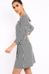 Black Stripe Dress - Imogene