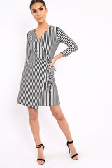 Black Stripe Dress - Imogene