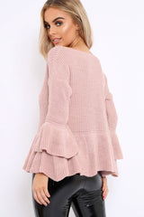 Rose Frill Hem and Sleeve Jumper - Imogen