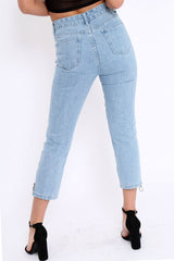 Denim Blue Side Zip Jeans - Italia
