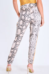 Snake Tie Waist Mustard Stripe Trousers - Isela