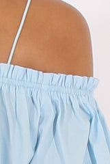 Blue Cami Cold Shoulder Top - Isidora