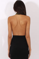 Khaki Halterneck Bodysuit - Isla