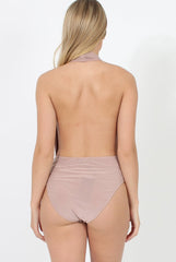Mauve Halterneck Bodysuit - Isla
