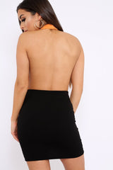 Orange Halterneck Slinky Bodysuit -Isla