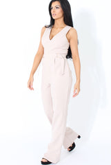 Nude D-Ring Detail V Front Jumpsuit- Issi