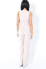 Nude D-Ring Detail V Front Jumpsuit- Issi