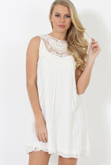 White Crochet Dress - Iva