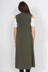 Ivanna Khaki Sleeveless Jacket