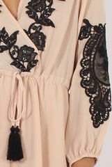 Apricot Applique Wrap Around Playsuit - Izzie