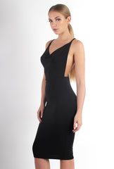 Izzy Cross Back Scoop Neck Bodycon Dress