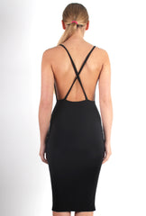 Izzy Cross Back Scoop Neck Bodycon Dress