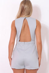 Joane Blue V Front Playsuit