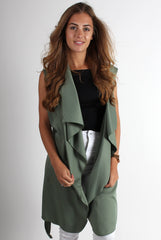 Imogen Khaki Waterfall Jacket