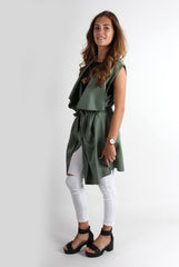 Imogen Khaki Waterfall Jacket