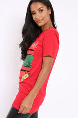 Red Be You Slogan T-shirt - Jackie