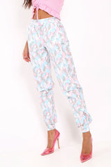 Pink Camo Ankle Cuff Cargo Pants - Jaquie