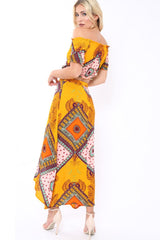 Mustard Paisley Print Crop Top - Jada