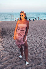 Pink Polka Midi Skirt and Crop Top Co-ord - Viktoriya