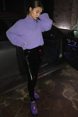 Lilac Knit High Neck Jumper - Jaelynn